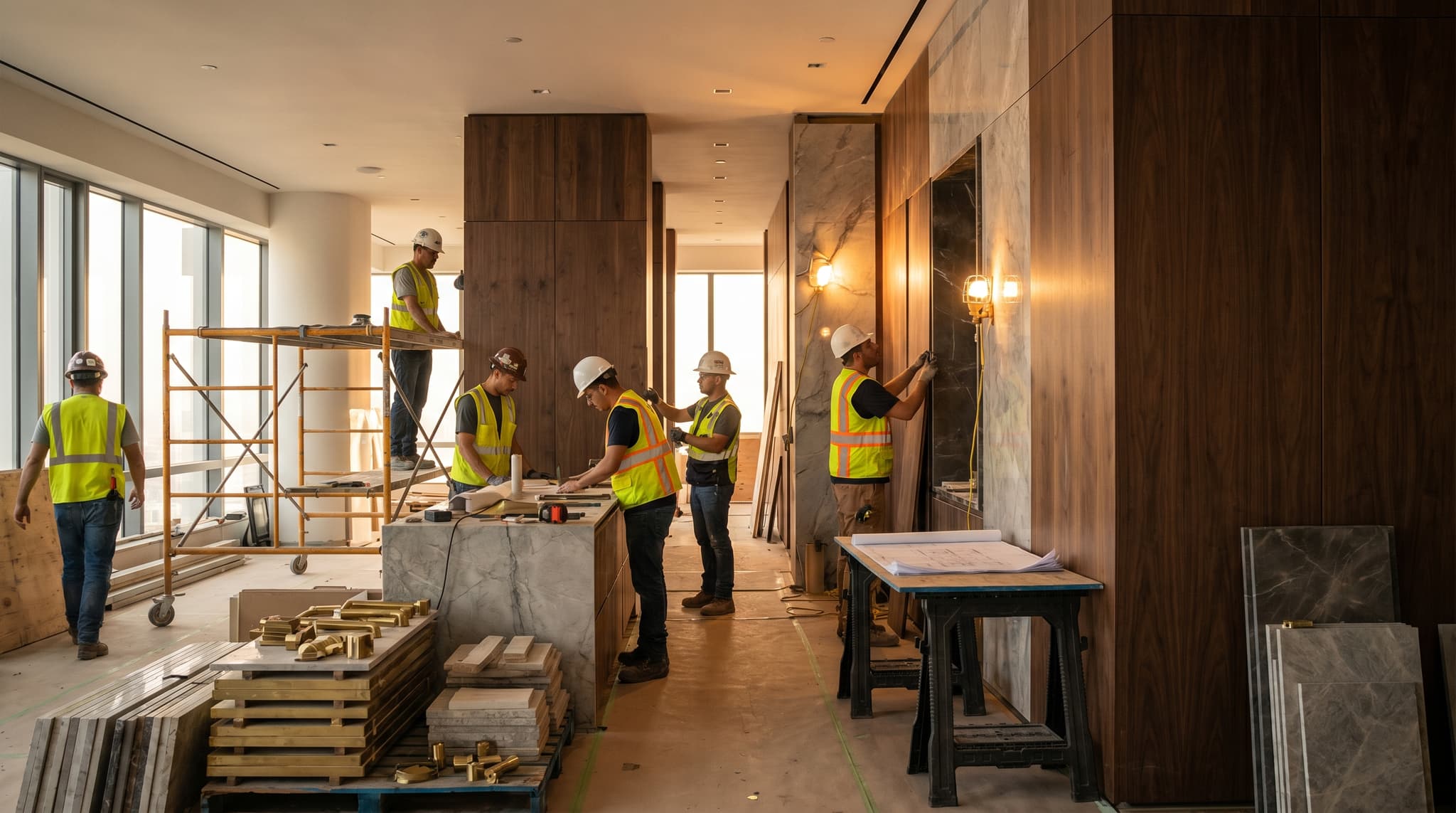scopex execution team coordinating a luxury fit-out